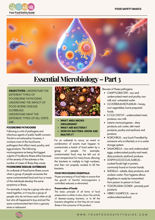 The Essential Microbiology Cheat Sheet for Food Entrepreneurs
